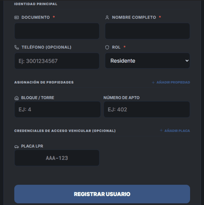 Residentes y credenciales